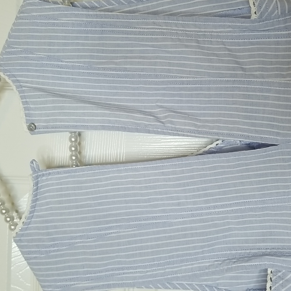 Free People Womens Light Blue Sleeve less Peplum Baby Doll Top Size XS - Picture 8 of 13